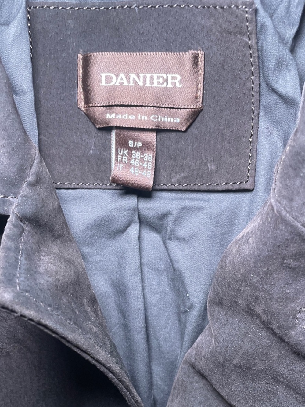 DANIER Jacket Dark Brown Suede Button-Front Shirt Coat with Pockets Unisex - Picture 4 of 8